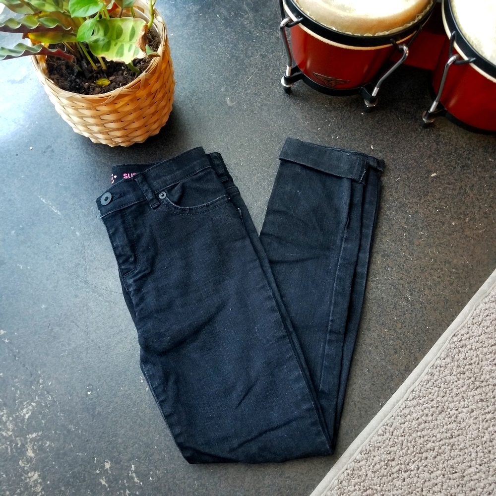 Girls Skinny Jean's Black Size 8